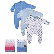 3-Pack Terry Sleep N Play with Snap Front