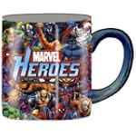 Silver Buffalo Marvel Heroes Ceramic Mug, 14 Ounces, Multicolored (MH9132)