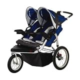 Schwinn Turismo Swivel Double Jogger, Blue/Gray