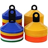 World Sport Disc Cone Sets (50 or 100 Multi Color / 50 or 100 Half Orange Half Yellow)