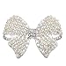 Binmer(TM)Women Shine Rhinestone Girls Hairpin Bowknot Pearl Hair Clip Summer Joker Barrettes Headwear Accessories (Silver)