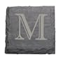 JK Adams 4-Inch Square Monogrammed Slate Coasters, M, Set of 4