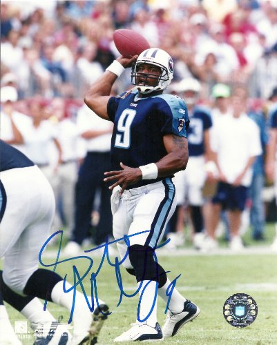 STEVE MCNAIR TENNESSEE TITANS,SIGNED 8X10 PHOTO, WITH PROOF + COA