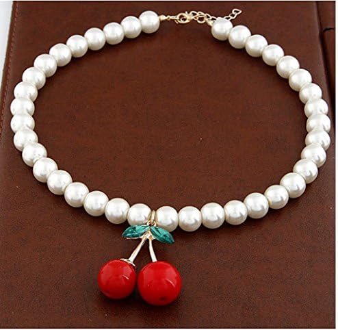 Aimod®-pretty Cherry Short Paragraph Pendant Pendant (Red)