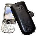 Suncase Ledertasche (Lasche mit Rückzugfunktion) für Nokia 6303i Classic 6303 schwarz