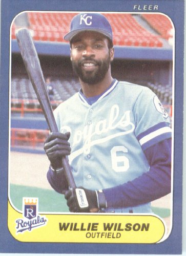 1986 Fleer # 25 Willie Wilson Kansas City Royals Baseball Card