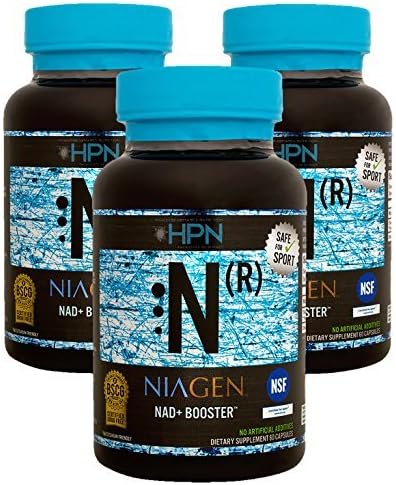 Niagen N(r) NAD Booster (Nicotinamide Riboside) by HPN (125 mg, 60 capsules) 3 Pack by HPN