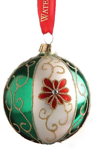 Waterford Green Swirls Ball