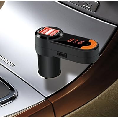 DMG 3in1 Dual USB Wireless In-Car FM Transmitter for Car, Bluetooth Hands Free Car Kit and USB Car Charger, MP3...