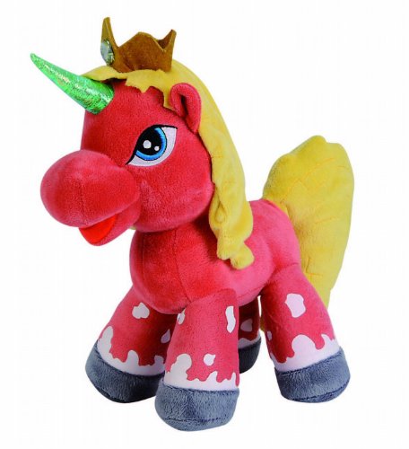 Simba 105957544-Filly Einhorn Pl&uuml;schpferd, stehend, 40 cm, rot