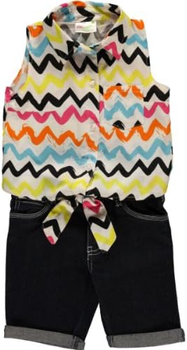 Pinkhouse Little Girls' "Painter's Zigzag" 2-Piece Outfit