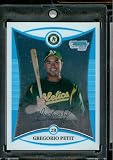 2008 Bowman Chrome Prospects # BP9 Gregorio Petit - Oakland Athletics (XRC - Extended Rookie Card) - MLB Baseball Card in Protective Screw Down Display Case!