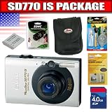cheap Canon PowerShot SD770IS 10MP Digital Camera with 3x Optical Image Stabilized Zoom (Black) Package 3
