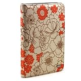 IMAGE OF JAVOedge Poppy Book Style Case for Barnes & Nobles Nook (Red Tangerine) - First Generation