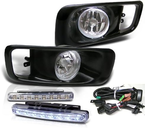 99-00 Honda Civic OEM Style Clear Fog lights + LED Bumper Light
