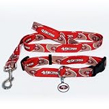 San Francisco 49ers Pet Accessories Set - Large (6' Leash, Collar, and ID Tag)