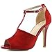 Nature Breeze Women's Peep Toe T-Strap Stiletto Heel Evening Dress Sandal Shoes