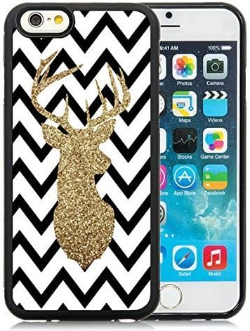 Individualization iPhone 6 Case,Chevron Christmas Deer Black iPhone 6 4.7 Inch TPU Case 4