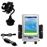 Asus MyPal A620BT Car Cup Holder with Car Charger - Uses Gomadic TipExchange