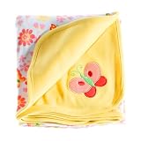 Anna Claire Beautiful Designed Baby Receiving Blanket, Double Sided Designs, Swaddle Blankets (Butterfly Dreams) ~ ZZ Home