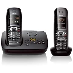 Siemens Gigaset CX595 DUO schwarz, ISDN Telefon mit 2 Mobilteilen - Anrufbeantworter - schnurlos - Freisprechen Adressbuch f�r 150 Eintraege ECO DECT