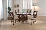 Set of 2 Dark Cherry Wooden Back Counter Chair