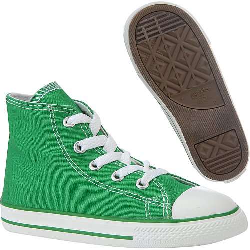 Converse Chuck Taylor All Star Canvas High Top Toddler's Kelly Green 7j791 Converse Chuck Taylor All Star Canvas High Top Toddler's Kelly Green 7j791
