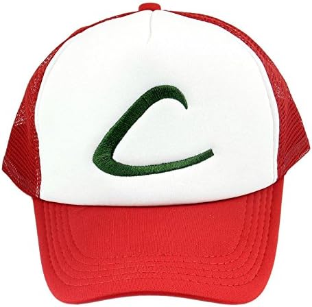 Ash Ketchum Embroidered Trainer Hat - One Size - Red - White