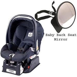 Peg Perego Primo Viaggio sip 30 30 Car Seat w Back Seat Mirror - Zaffiro