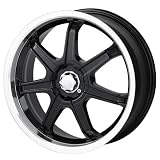 18x7.5 Sacchi S35 (235) (Black w  Machined Lip) Wheels Rims 4x108 108 (235-8720B) by Sacchi