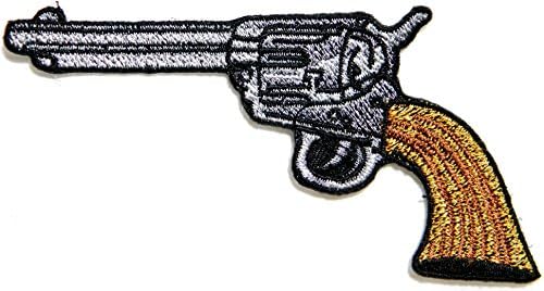 Gun Pistol Shotgun Cowboy Shooting Game Army Military Police Logo Jacket Uniform Patch Sew Iron on Embroidered Sign Badge Costum
