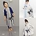 Zeagoo Kid Girls Clothing Cotton Butterfly Print Long T-shirt Skirt
