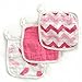 Washcloths - 3 Pack - Cozy Baby Washcloths - Pink - Muslin Bamboo Washcloths
