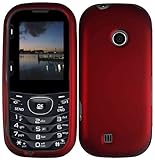 For Verizon Lg Cosmos 2 Vn251 Accessory - Rubber Red Hard Case Cover