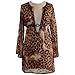 Leopard Print Sheer Bathing Suit Cover Up Size Large