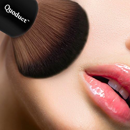 Black Kabuki Makeup Brush with Case - Makeup Applicator Tool for Women's Face, Powder, Foundation, Primer, Concealer, Bronzer, and Cheek Blushes - Highlight Your Beauty - Satisfaction Guaranteed