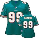 Jason Taylor Reebok Aqua Replica Miami Dolphins Women's Jersey