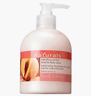 Avon NATURALS Peach Hand and Body Lotion
