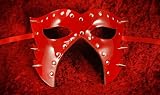 Carneval - Original handmade Venetian mask - Caligola Leather red Erotic Line