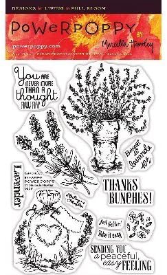 Power Poppy PPJUN1401 Lavender Stamps, 4" by 6", Clear