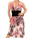 Blue Banana Pink Abstract Corset Style Dress