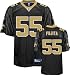 Scott Fujita Jersey: Reebok Black Replica #55 New Orleans Saints Jersey - Medium