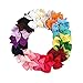 Foxnovo Hair Clips Hair Pin Hair Bows for Girls or Baby 20 Colors Alligator Clip