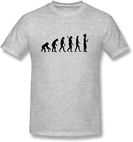 Evolution Of Cook Chef Men's Short Sleeve Tshirt Size S Gray