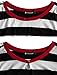 Allegra K Women Boat Neck Batwing Tops Stripe Oversize T Shirts