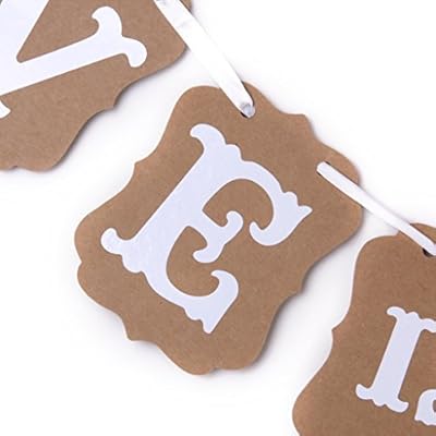 Darius LOVE IS SWEET Classical Vintage Wedding Decoration Bunting Banner