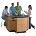 Octagon Workstation with Drawer Base and Gas/Water Fixtures Size: 54"