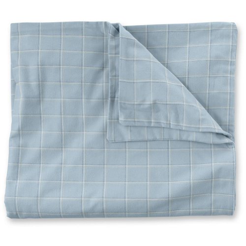 Eddie Bauer Plaid Flannel Duvet Cover, Glacier QUEEN Queen