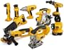 DEWALT DC9PAKRA Heavy-Duty 18-Volt Cordless 9-Tool Combo Kit with Hammer Drill/Driver, Circular Saw, Reciprocating Saw, Right-Angle Drill, Cut-Off Tool, Jig Saw, High-Torque Impact Wrench, Cut-Out Tool, Flexible Floodlight, 2 Batteries, Charger, and 2 Bags
