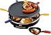 Petra RC 06.88 Raclette + Grill color, 6 Pfännchen, rund, anthaftbeschichtete Alu-Grillplatte Schwarz